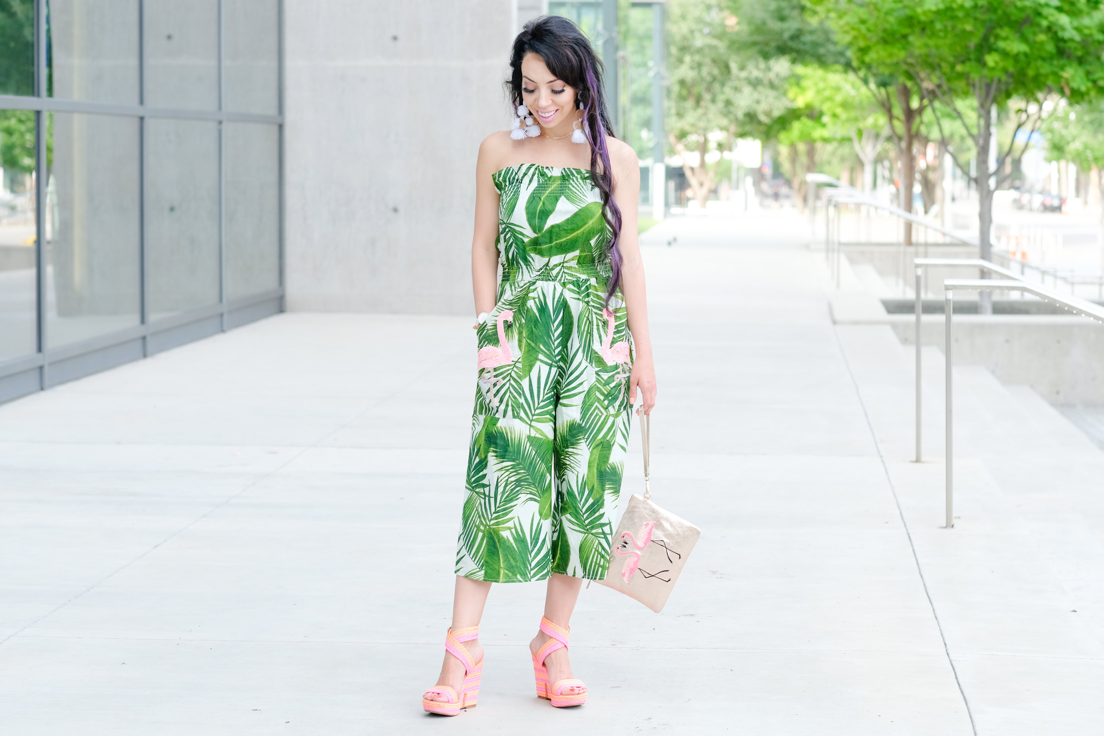 The Perfect Palm Print Jumpsuit, Flamingos Included