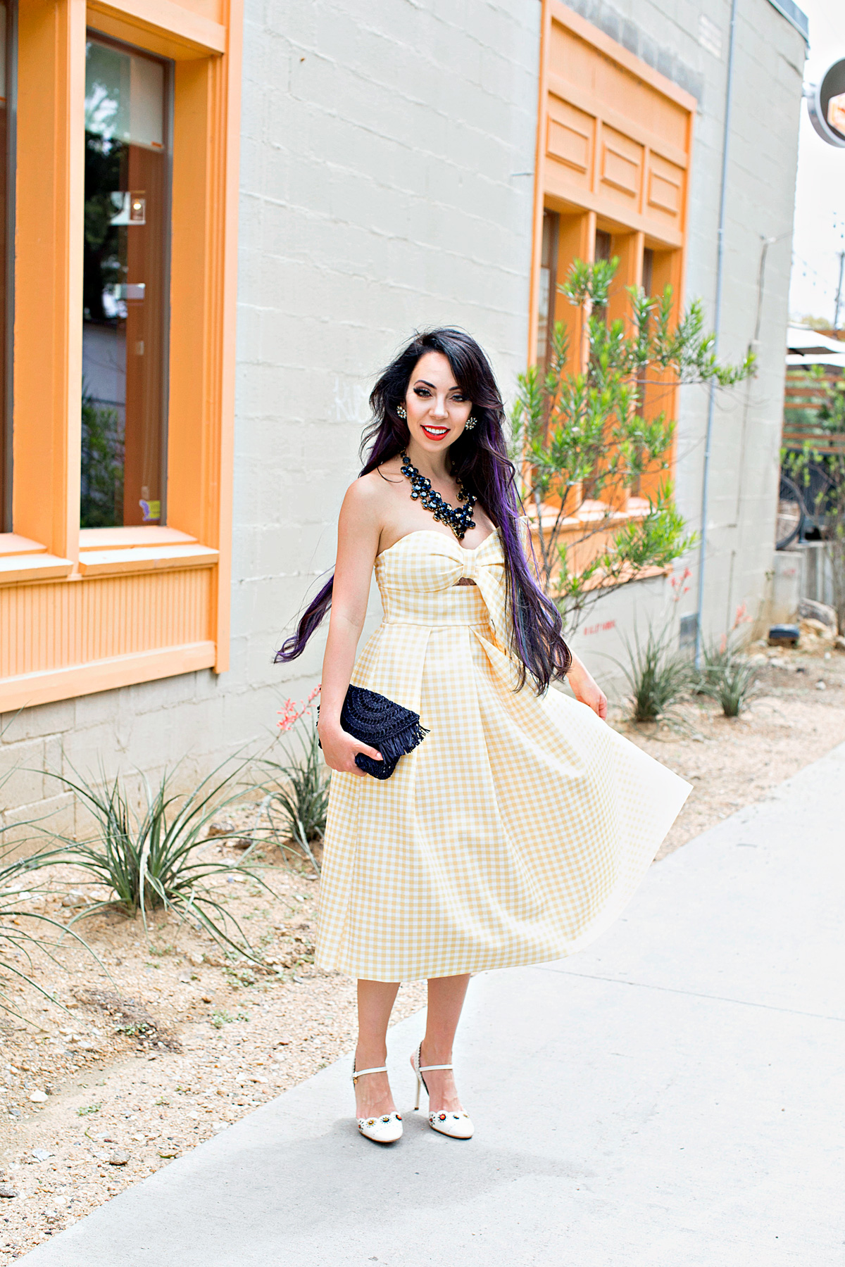 yellow gingham dress