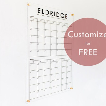 acrylic wall calendar personalized